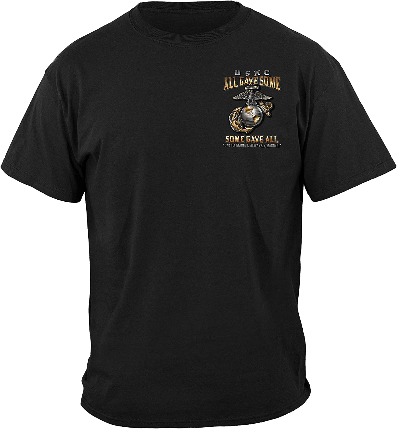 Marine Corps T-Shirt Double Flag Gold Globe Marine Corps T-Shirt MM2153 - Image 4